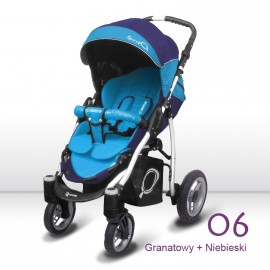 poussette simple sport Q double bleu