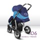 poussette simple sport Q double bleu