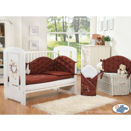 Parure de lit bébé chic marron