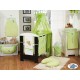 Parure de lit bébé chic vert