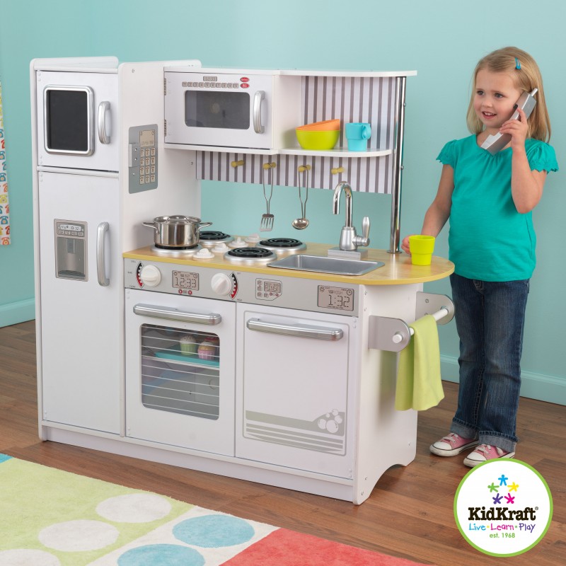 Cuisine en Bois pour Enfants Blanche Uptown 1,00 m - Kidkraft