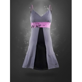 Robe grossesse et allaitement violette et grise