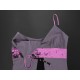 Robe grossesse et allaitement violette et grise