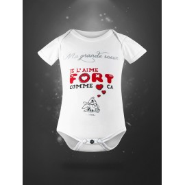 Body pour bébé en coton bio - ma grande soeur