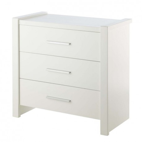 commode 3 tiroirs pour bébé blanc Goa