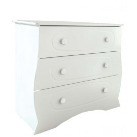 commode 3 tiroirs pour bébé blanc Perle