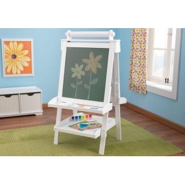 Chevalet  ajustable blanc de luxe en bois - kidkraft