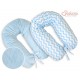 Coussin d'allaitement double face éclair bleu