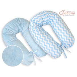 Coussin d'allaitement double face éclair bleu