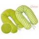 Coussin d'allaitement double face éclair vert