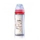 Biberon en verre coeur 260 ml rouge