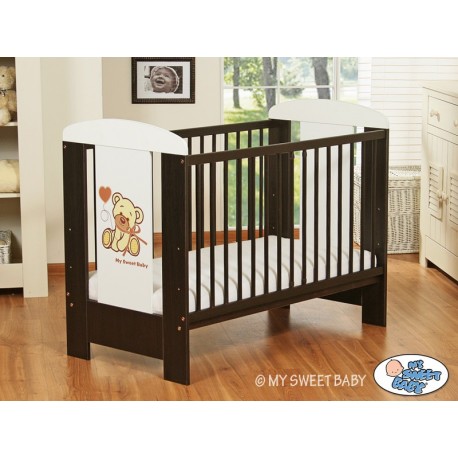 Lit bébé ours marron + matelas