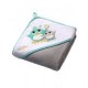 Serviette de bain avec capuche grise pingouin