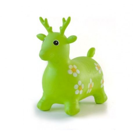Cerf sauteur vert gonflable