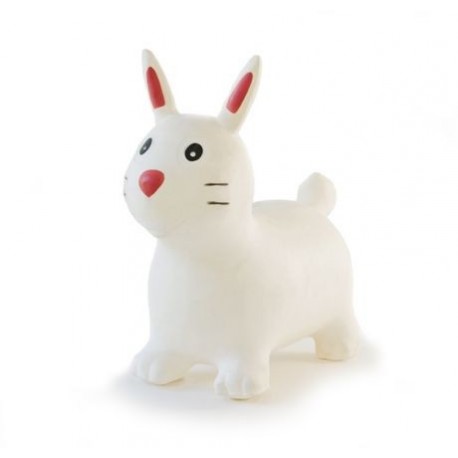 Lapin sauteur blanc gonflable