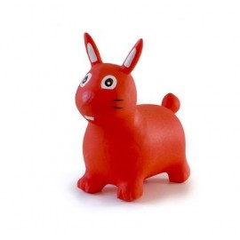 Lapin sauteur rouge gonflable