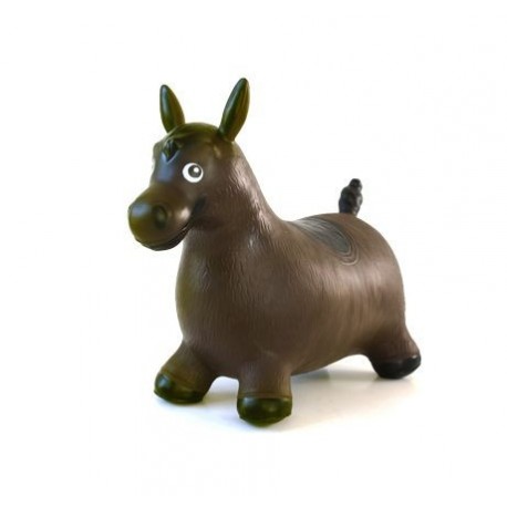 cheval sauteur marron gonflable - Animal sauteur gonflable