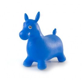 Cheval sauteur bleu gonflable