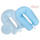 Coussin d'allaitement double face stars bleu