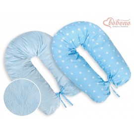 Coussin d'allaitement double face stars bleu