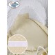 Berceau rétro et sa parure complète beige à pois et blanc châssis blanc