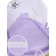 Berceau rétro et sa parure complète lilas à pois et blanc châssis blanc