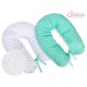 Coussin d'allaitement double face menthe à pois