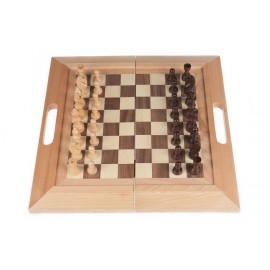 Jeu d'échec traditionnel en bois pour enfant