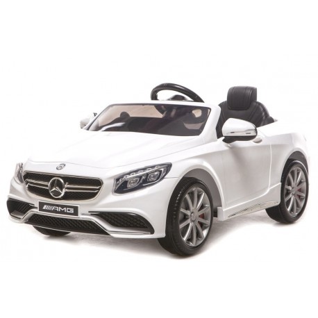 Voiture électrique pour enfant Mercedes Benz S63 AMG blanche